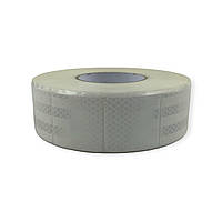 Стрічка світловідбивна 5,5 cм х 1 м біла (сегментований тип) SKADI