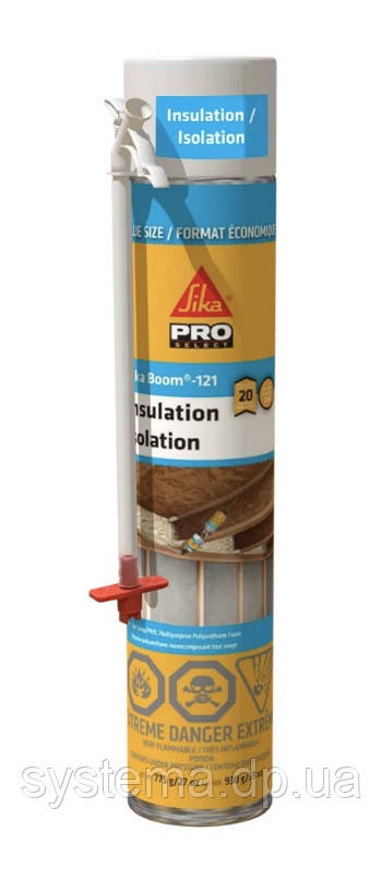 Sika Boom-121 Insulation — теплоізоляція, що напилюється, 850 мл.