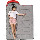 Спальний мішок зимовий -25°C, 220х75см, з капюшоном, Червоний / Туристичний зимовий спальник / Спальник-ковдра, фото 4