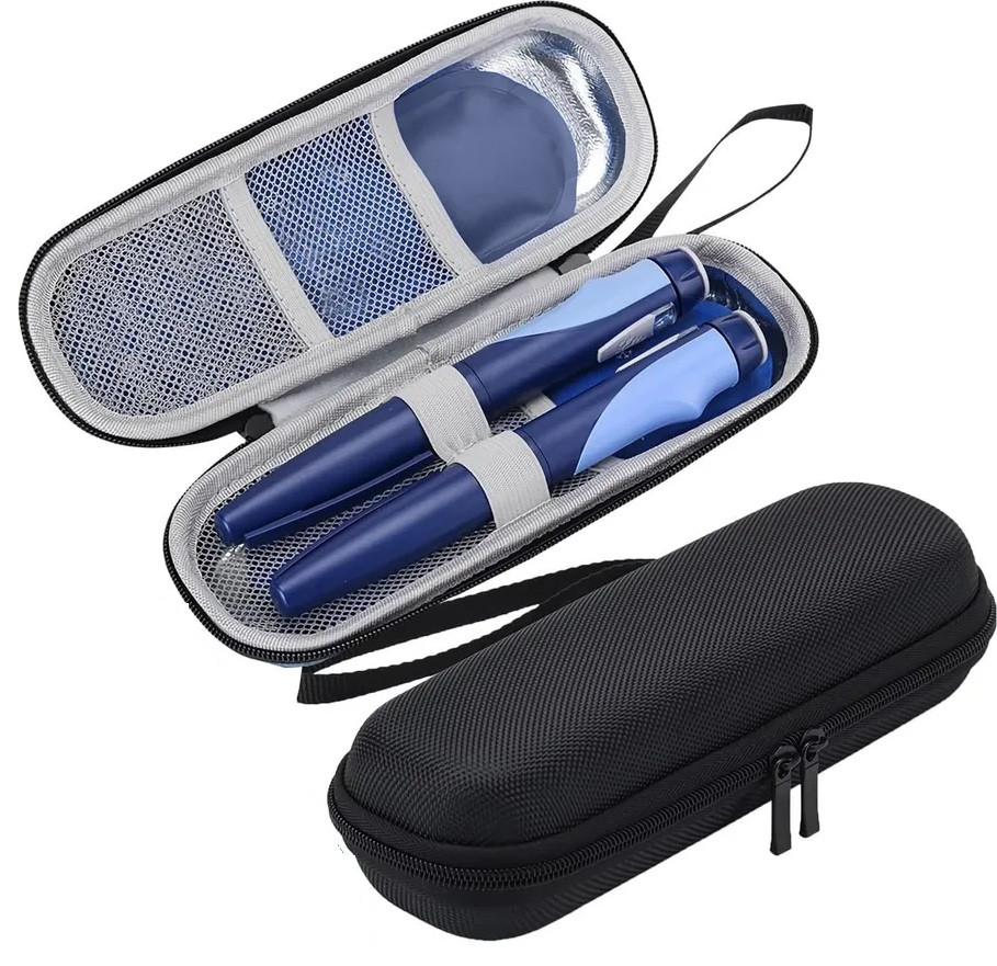 Термопенал, термочохол для інсуліну з водонепроникної тканини, чорний, без холодогенів, фото 1