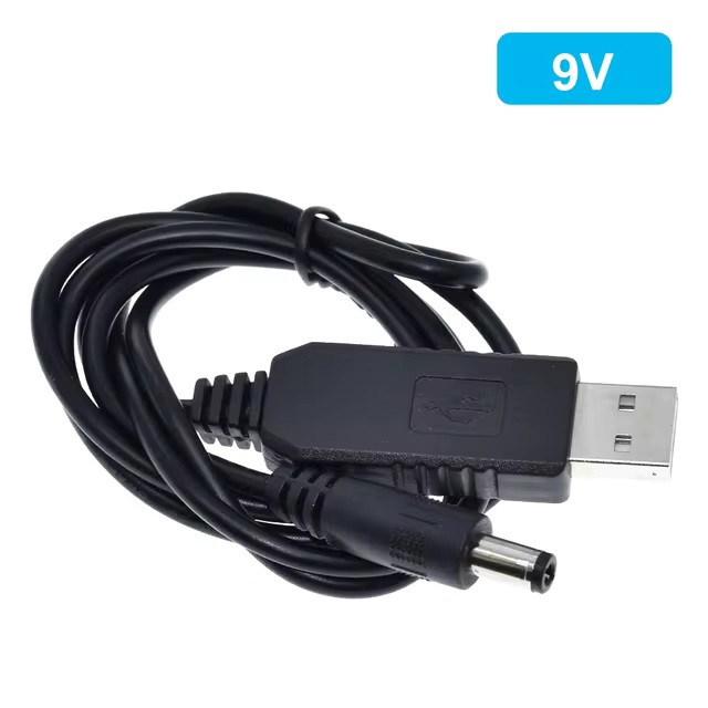 USB кабель для роутера TZT DC 9V шнур адаптер для wi-fi модему підвищуючий модуль перетворювач струму 5V-9V