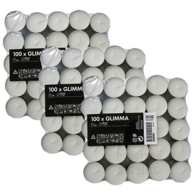 Свічки таблетки IKEA GLIMMA 1000 шт х 4 години горіння чайні декоративні плаваючі свічки ГЛІММА ІКЕА, фото 1