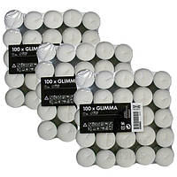 Свічки таблетки IKEA GLIMMA 1000 шт х 4 години горіння чайні декоративні плаваючі свічки ГЛІММА ІКЕА