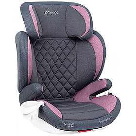 Автокрісло MoMi QUICK FIX Gray (ISOFIX, 15-36кг, група II, III) Сіро-рожевий