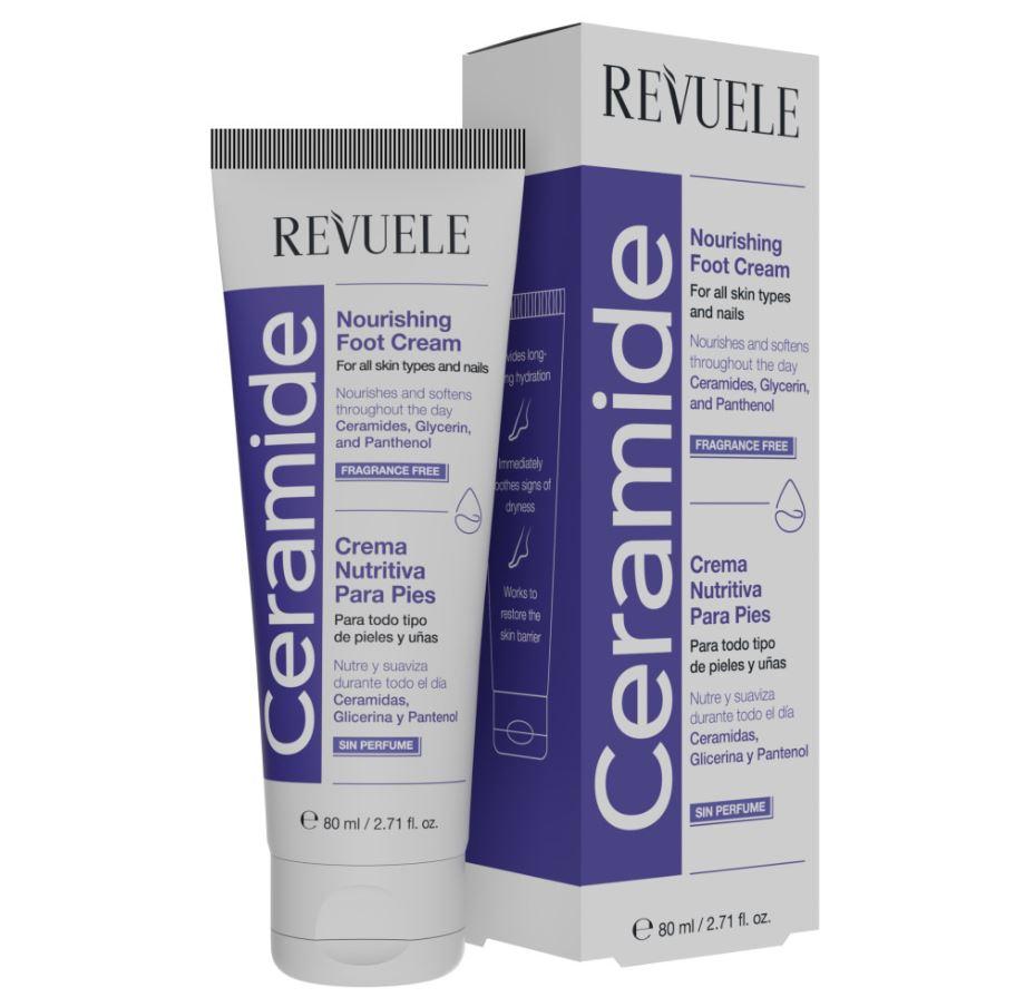 Крем для ніг та нігтів живильний Revuele Ceramide Nourishing Foot Cream з керамідами, 80 мл