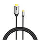 Кабель Vention Cotton Braided USB-C to HDMI Cable 1M Black Aluminum Alloy Type, фото 3