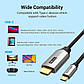 Кабель Vention Cotton Braided USB-C to HDMI Cable 1M Black Aluminum Alloy Type, фото 9