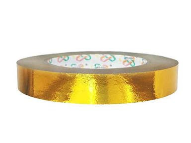 Стрічка для квітів та подарунків 2см золотий металік 50м ТМ УПАКОВКИН FG