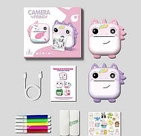 Дитячий цифровий фотоапарат із термопринтером M 5 D 1, роз'єм для SD карти, 2 рулони термопаперу