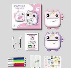 Дитячий фотоапарат-принтер із термодруком M 5 D 1, роз'єм для SD карти, 2 рулони термопаперу