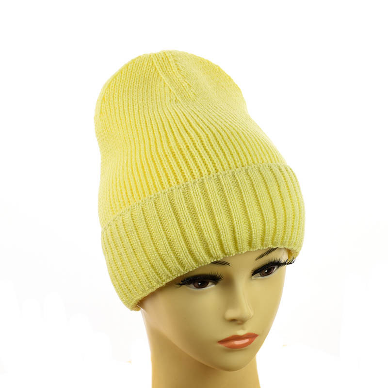 Зимова молодіжна шапка-біні "Софі" лимонний