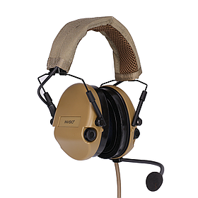 Навушники INVISIO T5 Tactical Communication Headset Single Comm, Колір: Coyote, INV16537
