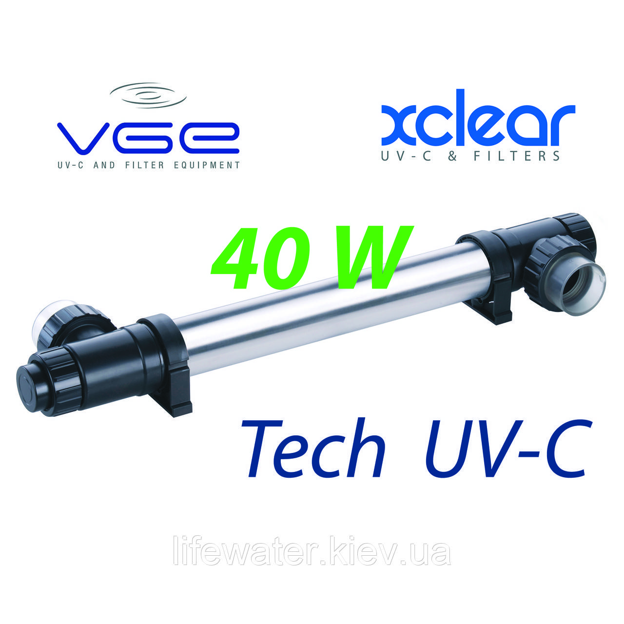 УФ стерилізатор UV-C XClear Budget Tech 40 Вт [Екс Кліарі Баджет Тих 40Вт] XE05402