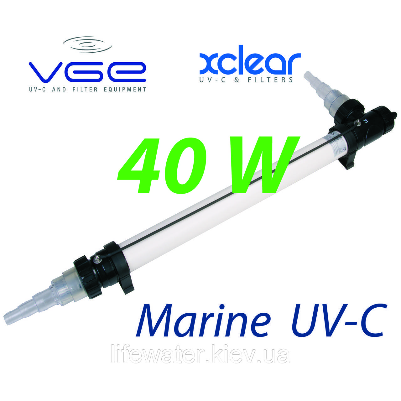 УФ стерилізатор UV-C XClear Marine [Екс Кліарі Мерин] 40 Вт для морської солоної води XH10402