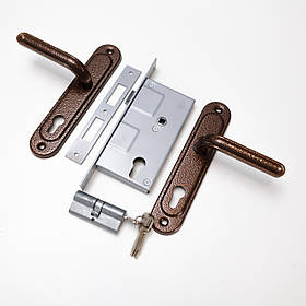 Замок врізний Мотор Січ-ЗВ-7-з ручками мідь