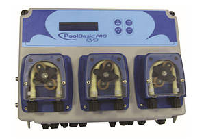 Станція дозування Pool Kommander EVO з трьома насосами pH/Rx/Floc з функцією керування фільтрацією і