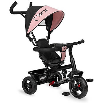 Велосипед триколісний з батьківською ручкою MoMi IRIS Pink 5в1 Рожевий