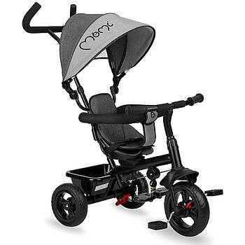 Велосипед триколісний з батьківською ручкою MoMi IRIS Grey 5в1 Сірий