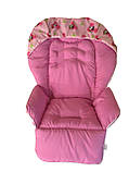 Чохол на стільчик для годування Chicco Polly 2 в 1 плащівка Мінні маус на рожевому DavLu (2in1000001), фото 2