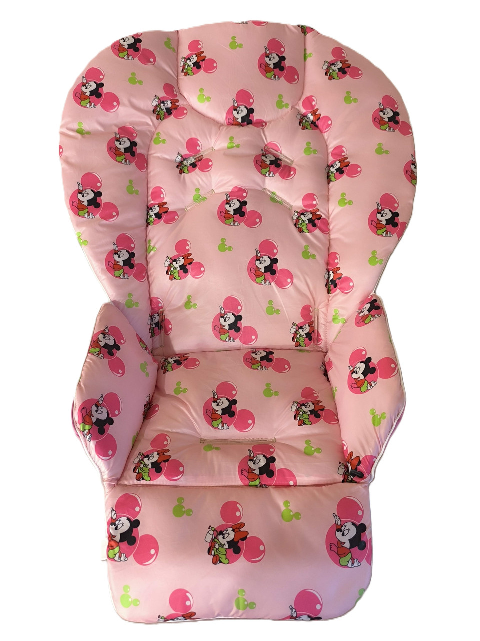Чохол на стільчик для годування Chicco Polly 2 в 1 плащівка Мінні маус на рожевому DavLu (2in1000001)