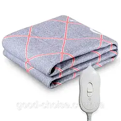Електроковдра (160x120 см) Warm Home NS-IB3, 100 Вт, Сердечки / Простирадло з підігрівом / Електропростирадло