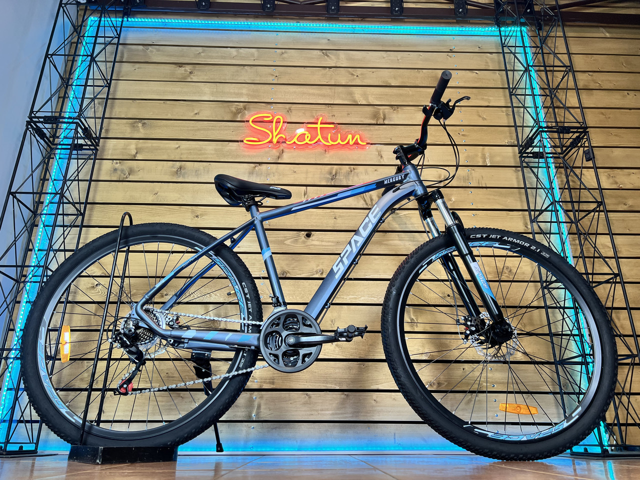 Велосипед 29" AL Space Mercury DD FR 18 рама на зріст 167-178 см сіро-білий