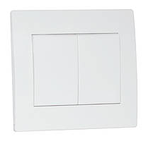 Вимикач SVEN Home SE-104 подвійний прихованого типу білий