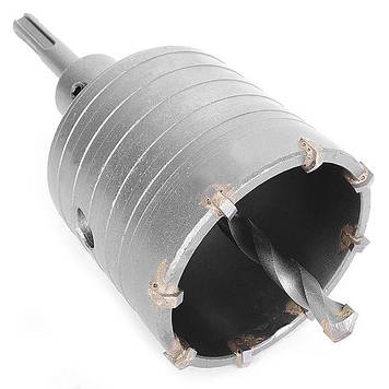 Комплект: Свердло корончасте для бетону 65 мм + Перехідник SDS Plus 100 мм INTERTOOL SD-7065
