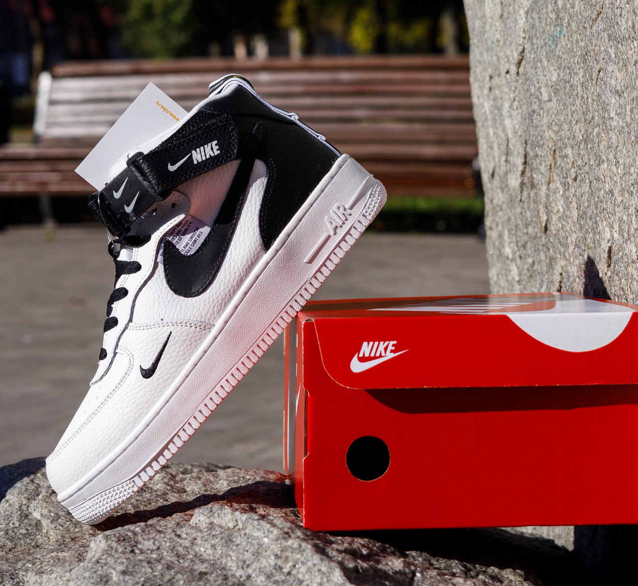 РОЗПРОДАЖ!! ЗИМОВІ Чоловічі кросівки черевики Nike Air Force шкіряні з хутром