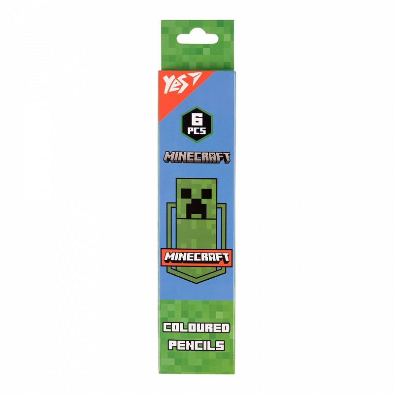 Олівці кольорові YES Minecraft. Creeper 6 кольорів (290724)