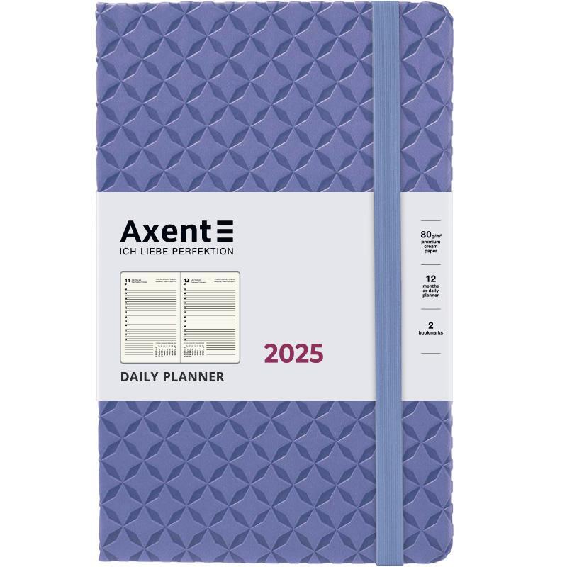 Щоденник датований 2025 Axent Partner Gently 145х210 184 стор. бузковий тверда обкл. (8822-25-02-A)