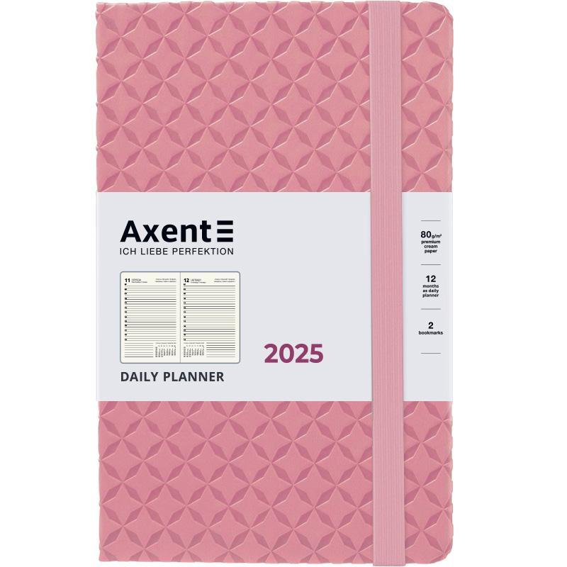 Щоденник датований 2025 Axent Partner Gently 145х210 184 стор. світло-рожевий тверда обкл. (8822-25-01-A)