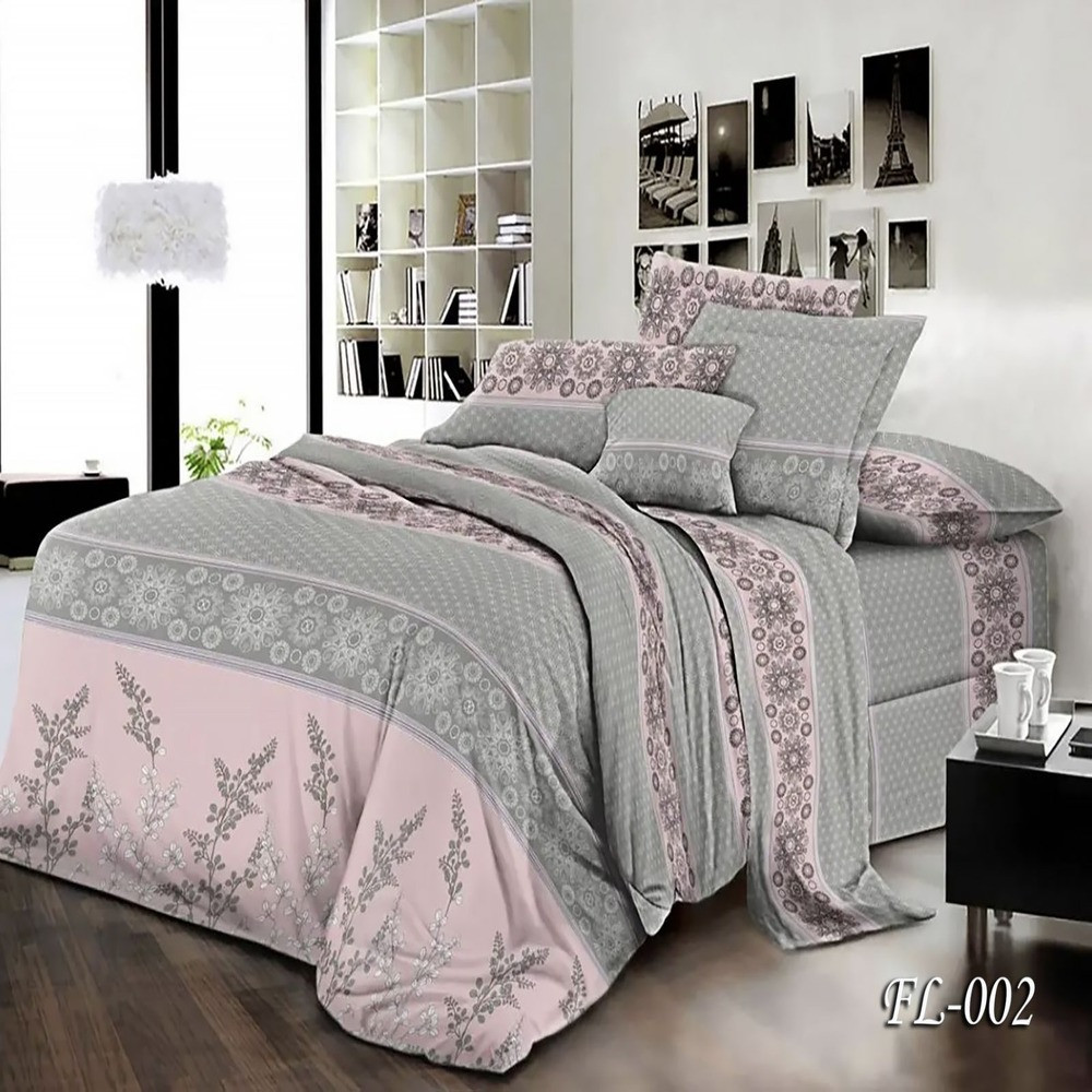 Тепла двоспальна постільна білизна 180х220 Північний орнамент (002) Фланель бавовна 100%, фото 1