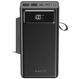 Повербанк 40 000 mAh HAVIT HV-PB56 Black QC+PD (Quick charge 3.0, 4xUSB-A, Micro USB, USB-C, Lightning)