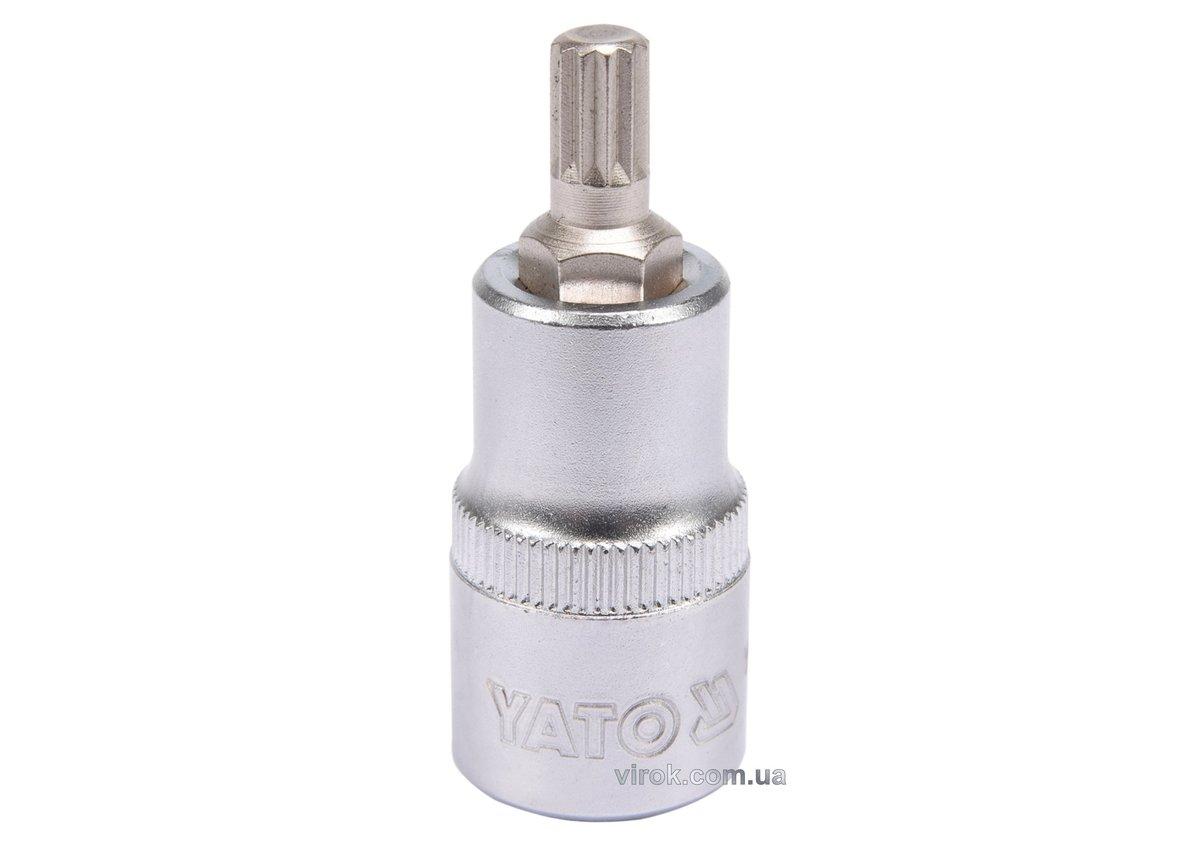 Головка торцева YATO квадрат 1/2 "SPLINE" М8, L= 55 мм [40/240], фото 1