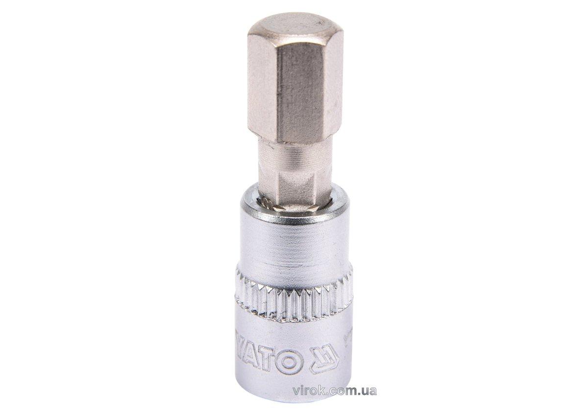 Головка торцева YATO квадрат 1/4 HEX M8, L= 37 мм [150/600], фото 1