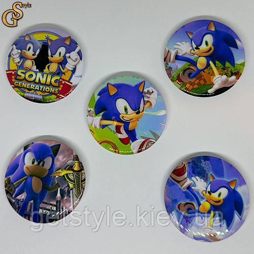 Значки Сонек Sonic Badges 5 шт.