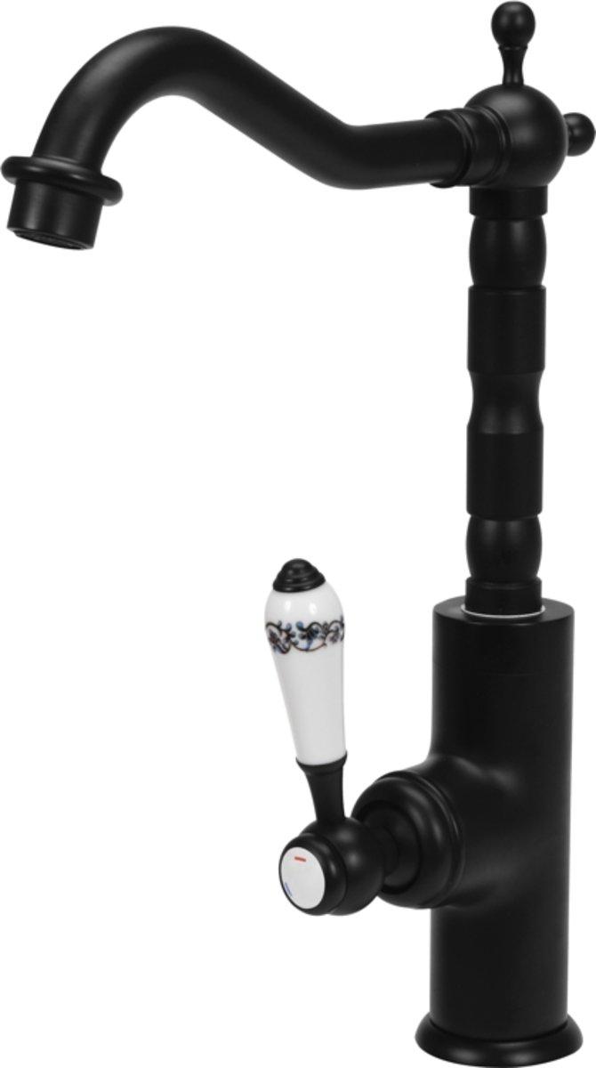 Змішувач води FALA для кухонної раковини "RETRO BLACK 2" з кульовим регулятором [12], фото 1