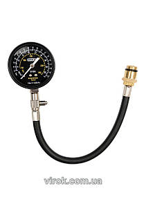 Компресометр для бензинових двигунів YATO з вужиком і різьбами [12/24]