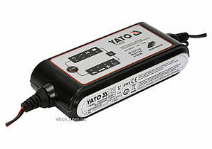 Перетворювач напруги YATO з мережі 230 В AC в 6-12В DC,для заряджання акумуляторів;4А,5-120 АГод(DW)