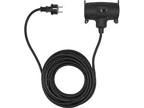 Кабель-подовжувач для будів. робіт мереж 230В YATO, 2 гнізда l= 10м. струм- 16А, 3-жильний S=1,5 мм²