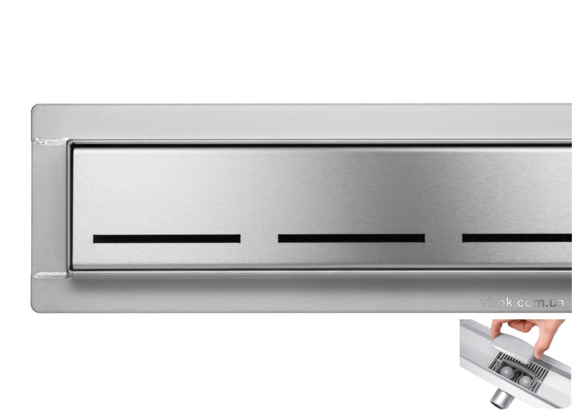 Трап підлоговий для душу з нержавіючої сталі "LINE" FALA; 70х 7х 7 см, сифон h= 52 мм [6/54], фото 1