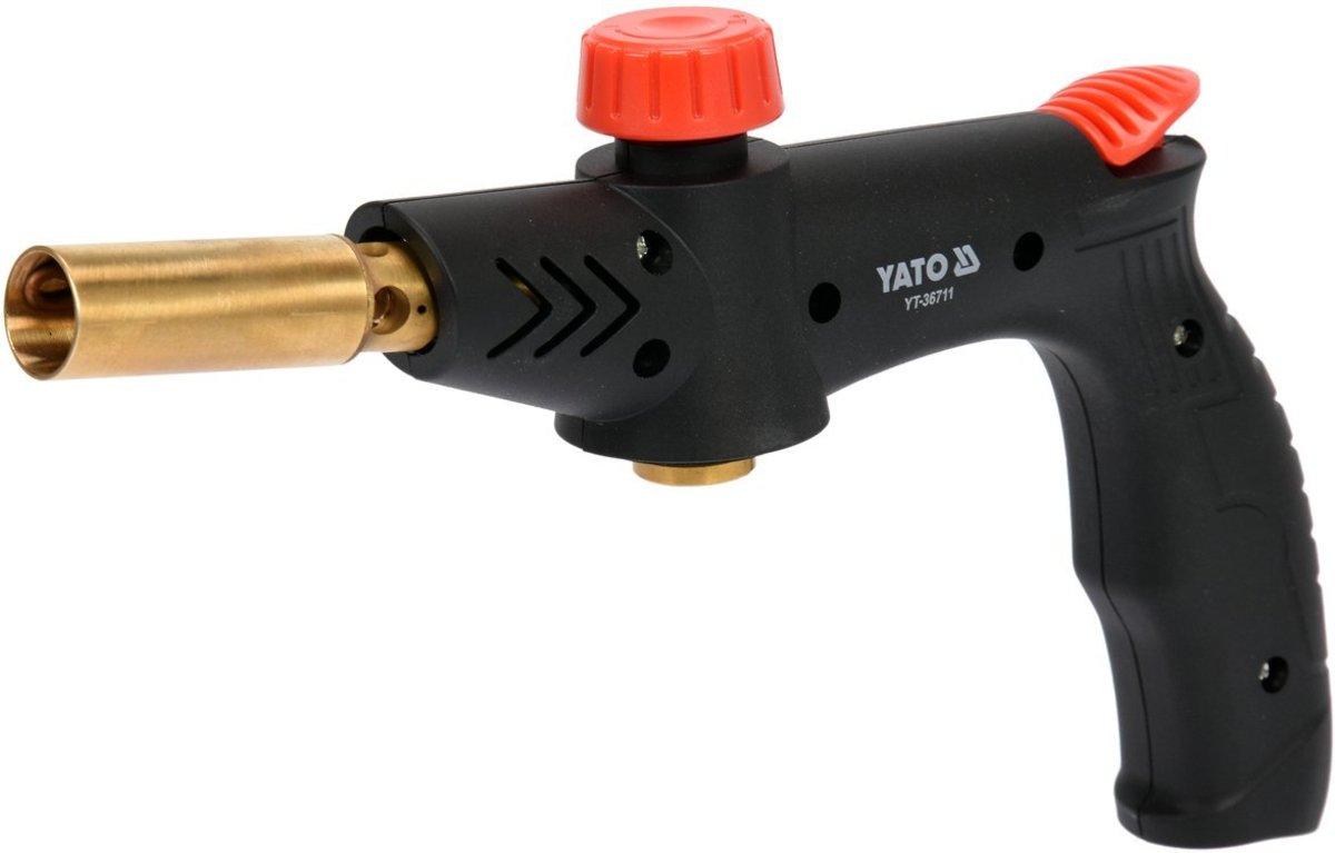 Пальник газовий YATO : різьбове з'єднання EN417. до 1.7 кВт. п'єзозапал. 360° [40], фото 1