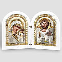 Складень срібний Ш29хВ19.5 см у білому дереві з Греції