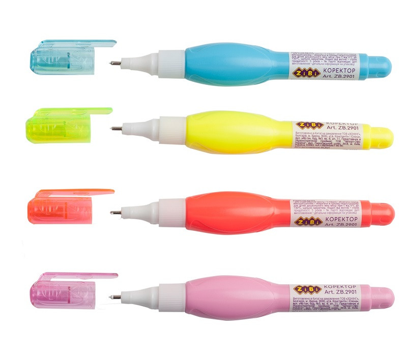 Коректор-ручка ZiBi KIDS Line 5 мл спиртова основа металевий накінечник (ZB.2901)