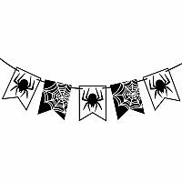 Гірлянда паперова прапорці Spider YES Fun Хелловін 3 м 12 елем. (973628)