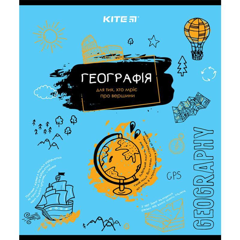 Предметний зошит картатий Kite Географія 48 л (K21-240-05)