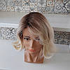 Перука каре з термоволокна перлинний блонд омбре 2736tY - Y930, фото 7