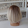 Перука каре з термоволокна перлинний блонд омбре 2736tY - Y930, фото 5