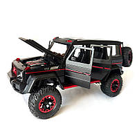 Машинка металева Mercedes G500 мерседес гелінтваген чорна Автоексперт 1:24 світло звук відкриваються двері багажник капот, фото 5